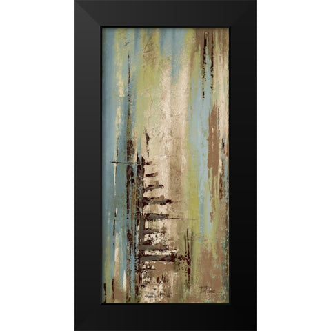 The Blue and Green Ones I Black Modern Wood Framed Art Print by Pinto, Patricia