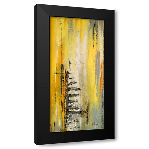 The Yellow and Silver Ones I Black Modern Wood Framed Art Print by Pinto, Patricia