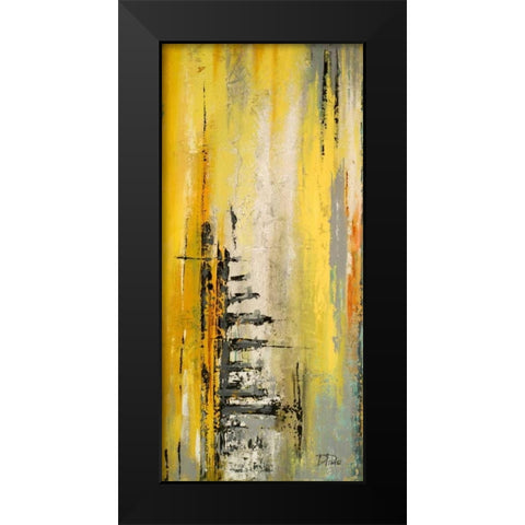 The Yellow and Silver Ones I Black Modern Wood Framed Art Print by Pinto, Patricia