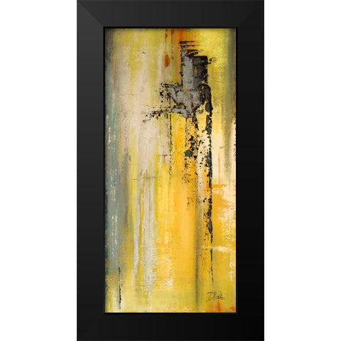 The Yellow and Silver Ones II Black Modern Wood Framed Art Print by Pinto, Patricia