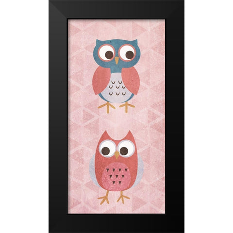 Owl See Black Modern Wood Framed Art Print by SD Graphics Studio