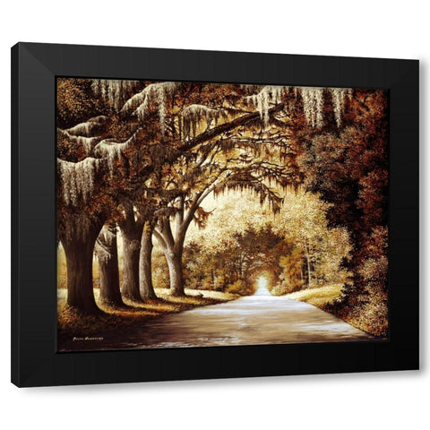 Down The Autumn Rabbit Hole Black Modern Wood Framed Art Print by Nawrocke, Bruce