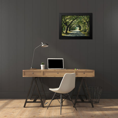 Favorite Path Black Modern Wood Framed Art Print by Nawrocke, Bruce