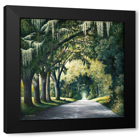 Down the Rabbit Hole Square Black Modern Wood Framed Art Print by Nawrocke, Bruce