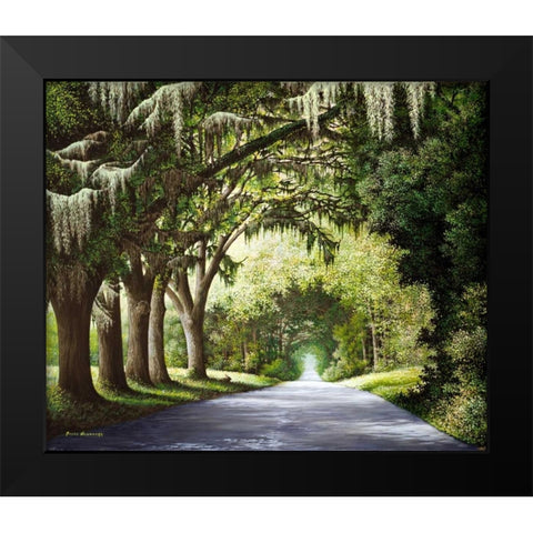 Down The Rabbit Hole Black Modern Wood Framed Art Print by Nawrocke, Bruce