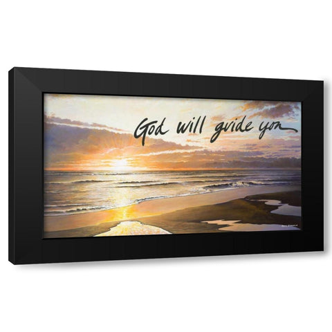 God Will Guide You Black Modern Wood Framed Art Print by Nawrocke, Bruce