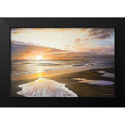 The Seventh Day Black Modern Wood Framed Art Print by Nawrocke, Bruce