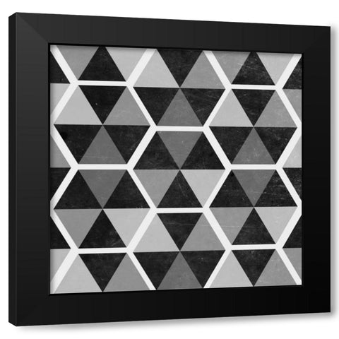 Gray Pattern II Black Modern Wood Framed Art Print by Studio, Sd Graphics