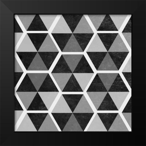 Gray Pattern II Black Modern Wood Framed Art Print by Studio, Sd Graphics