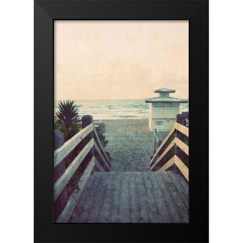Filtered Beach Photo I Black Modern Wood Framed Art Print by Peck, Gail