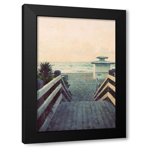 Filtered Beach Photo I Black Modern Wood Framed Art Print with Double Matting by Peck, Gail