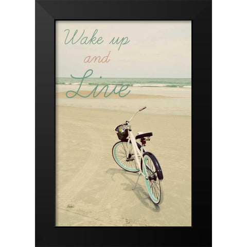 Wake Up Black Modern Wood Framed Art Print by Peck, Gail