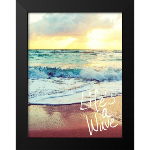 Lifes a Wave Black Modern Wood Framed Art Print by Peck, Gail