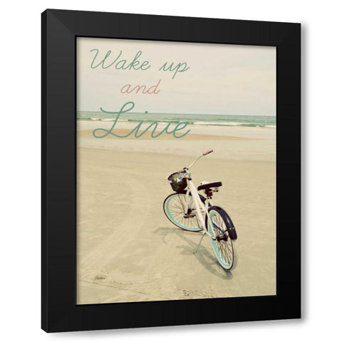 Wake Up Border Black Modern Wood Framed Art Print with Double Matting by Peck, Gail