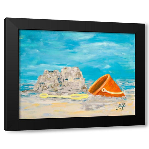Sandcastles I Black Modern Wood Framed Art Print by DeRice, Julie