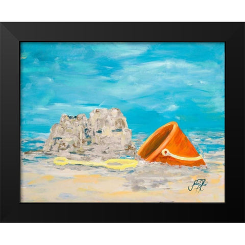Sandcastles I Black Modern Wood Framed Art Print by DeRice, Julie