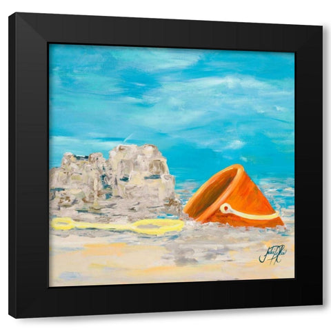 Sandcastles I Black Modern Wood Framed Art Print by DeRice, Julie