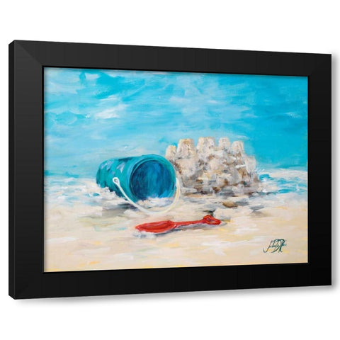 Sandcastles II Black Modern Wood Framed Art Print by DeRice, Julie