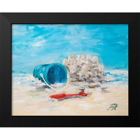 Sandcastles II Black Modern Wood Framed Art Print by DeRice, Julie