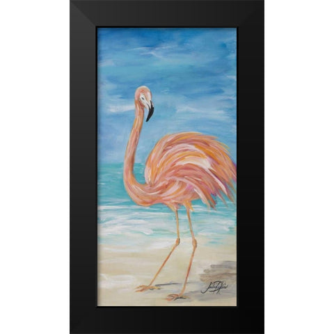 Flamingo II Black Modern Wood Framed Art Print by DeRice, Julie