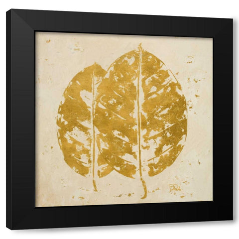 The Gold Ones I Black Modern Wood Framed Art Print by Pinto, Patricia
