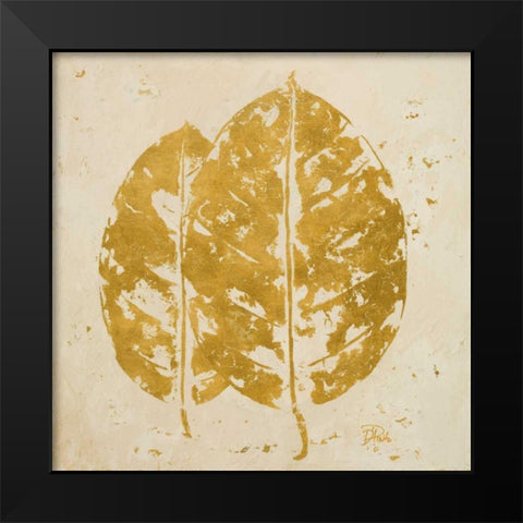 The Gold Ones I Black Modern Wood Framed Art Print by Pinto, Patricia