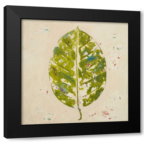 The Green Ones I Black Modern Wood Framed Art Print by Pinto, Patricia