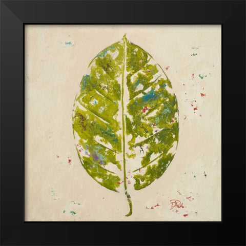 The Green Ones I Black Modern Wood Framed Art Print by Pinto, Patricia