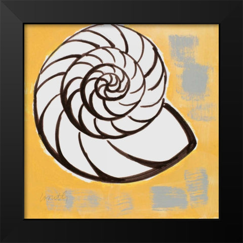 Modern Shell III Black Modern Wood Framed Art Print by Loreth, Lanie