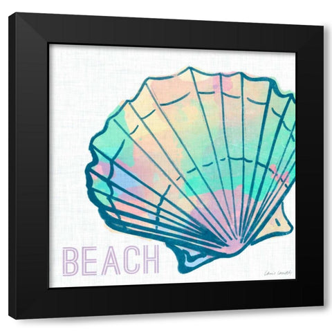 Beach Shell Black Modern Wood Framed Art Print with Double Matting by Loreth, Lanie