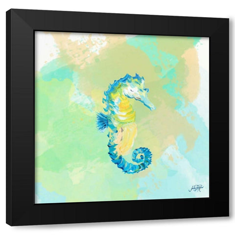 Watercolor Sea Creatures III Black Modern Wood Framed Art Print with Double Matting by DeRice, Julie