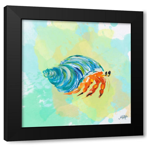 Watercolor Sea Creatures II Black Modern Wood Framed Art Print by DeRice, Julie