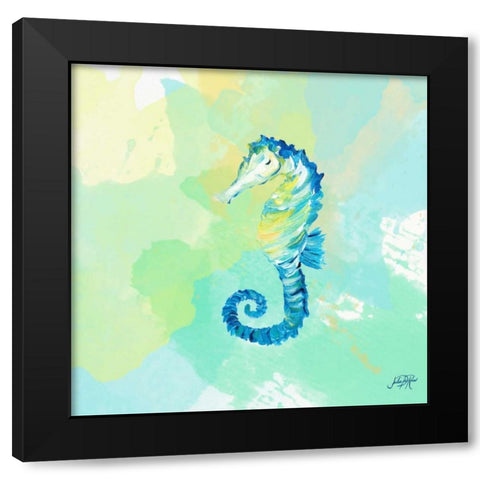 Watercolor Sea Creatures IV Black Modern Wood Framed Art Print with Double Matting by DeRice, Julie
