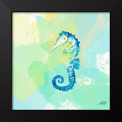 Watercolor Sea Creatures IV Black Modern Wood Framed Art Print by DeRice, Julie
