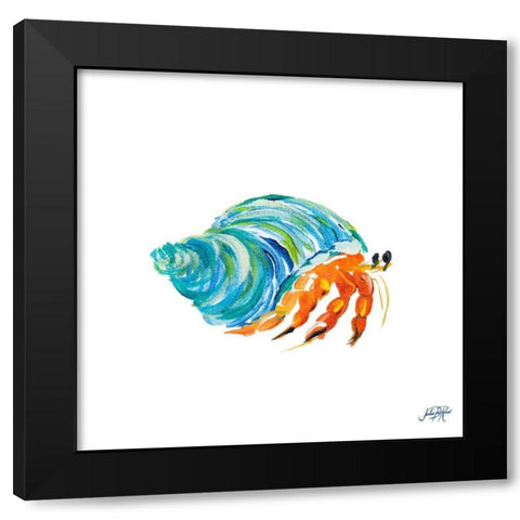 Sea Creatures II Black Modern Wood Framed Art Print by DeRice, Julie
