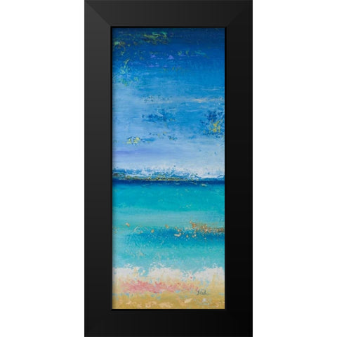 The Sea Panel I Black Modern Wood Framed Art Print by Pinto, Patricia