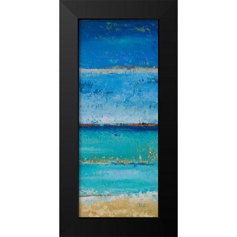The Sea Panel II Black Modern Wood Framed Art Print by Pinto, Patricia
