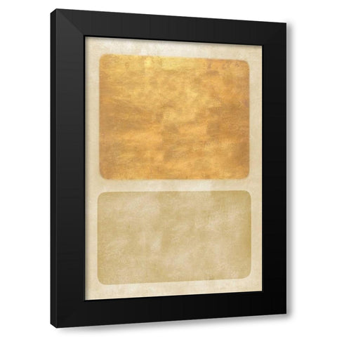 Gold and Cream Black Modern Wood Framed Art Print with Double Matting by Lake, Shelley