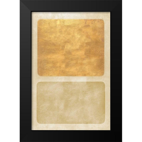 Gold and Cream Black Modern Wood Framed Art Print by Lake, Shelley