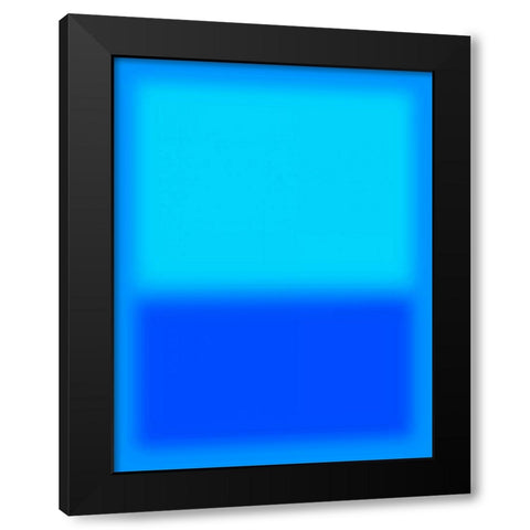 Blue and Aqua Black Modern Wood Framed Art Print with Double Matting by Lake, Shelley