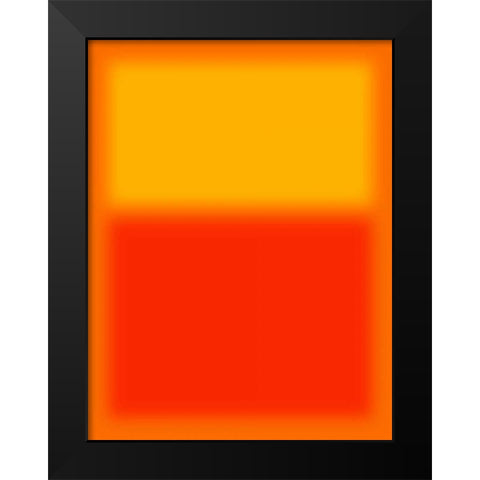 Orange and Red Black Modern Wood Framed Art Print by Lake, Shelley