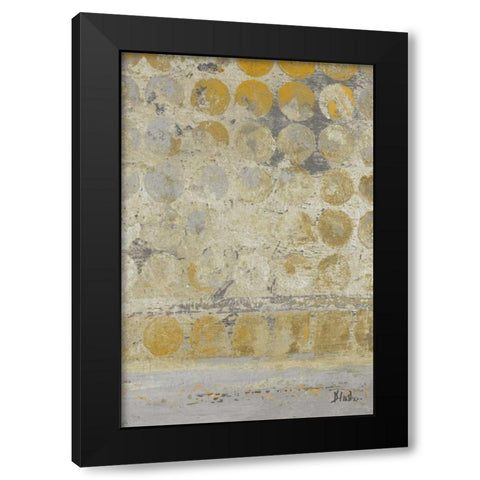 Dots on Gold II Black Modern Wood Framed Art Print by Pinto, Patricia