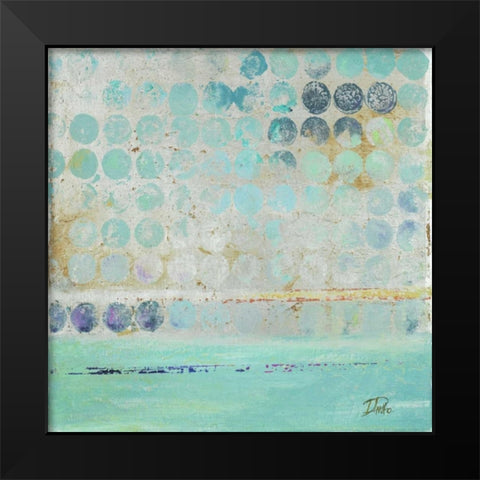 Dots on Silver Black Modern Wood Framed Art Print by Pinto, Patricia