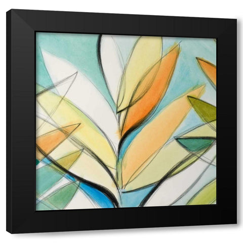 Palm Abstract I Black Modern Wood Framed Art Print with Double Matting by Loreth, Lanie