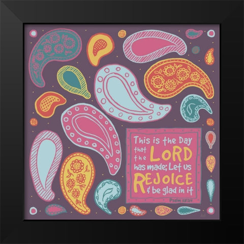 Inspired Paisley I Black Modern Wood Framed Art Print by Metz, Andi