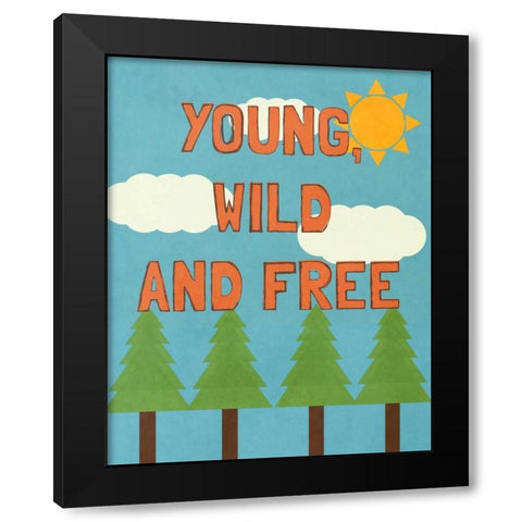 Young Mountains I Black Modern Wood Framed Art Print by SD Graphics Studio