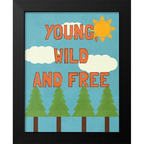 Young Mountains I Black Modern Wood Framed Art Print by SD Graphics Studio