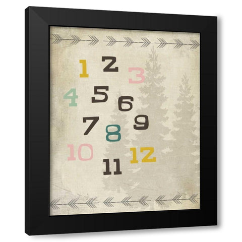 Educational Woodland 1 Black Modern Wood Framed Art Print with Double Matting by SD Graphics Studio