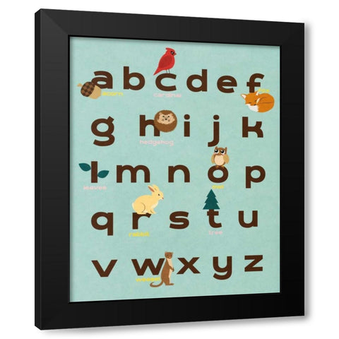 Educational Woodland I Black Modern Wood Framed Art Print by SD Graphics Studio