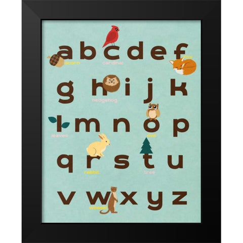 Educational Woodland I Black Modern Wood Framed Art Print by SD Graphics Studio